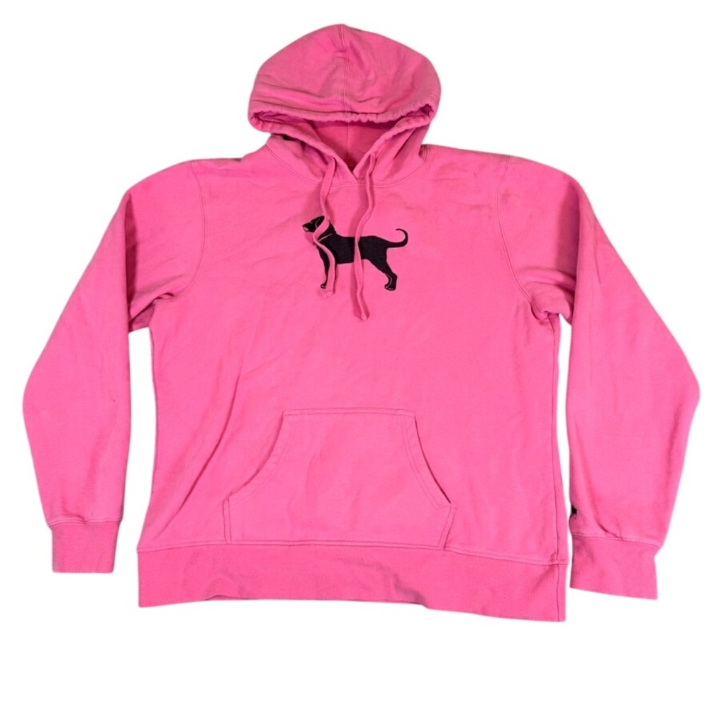 The Black Dog Pink Graphic Hoodie Pullover Sweatshirt Mens XL